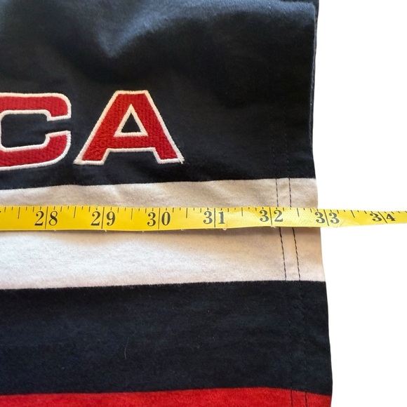 Nautica Y2K Mens Colorblock T-Shirt 2XL Spell Out Embroidery Preppy Nautical - Picture 6 of 8